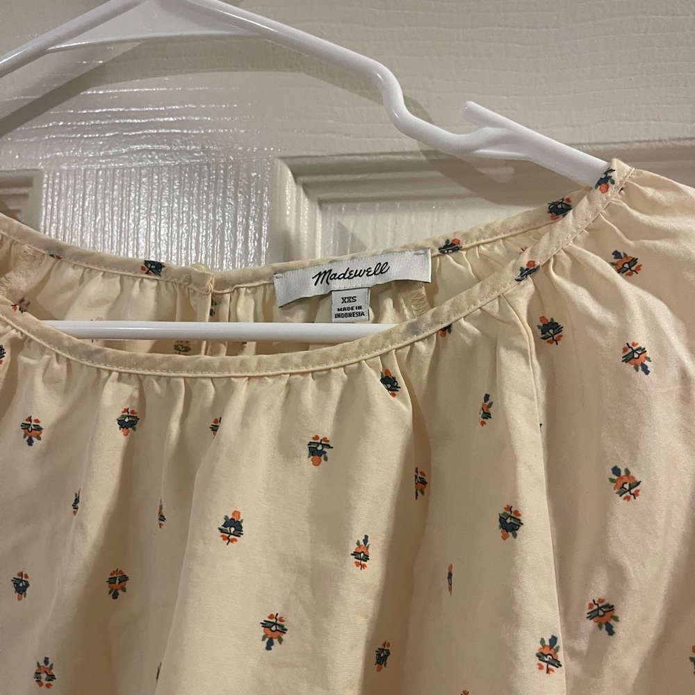 Madewell long sleeve blouse size: XXS